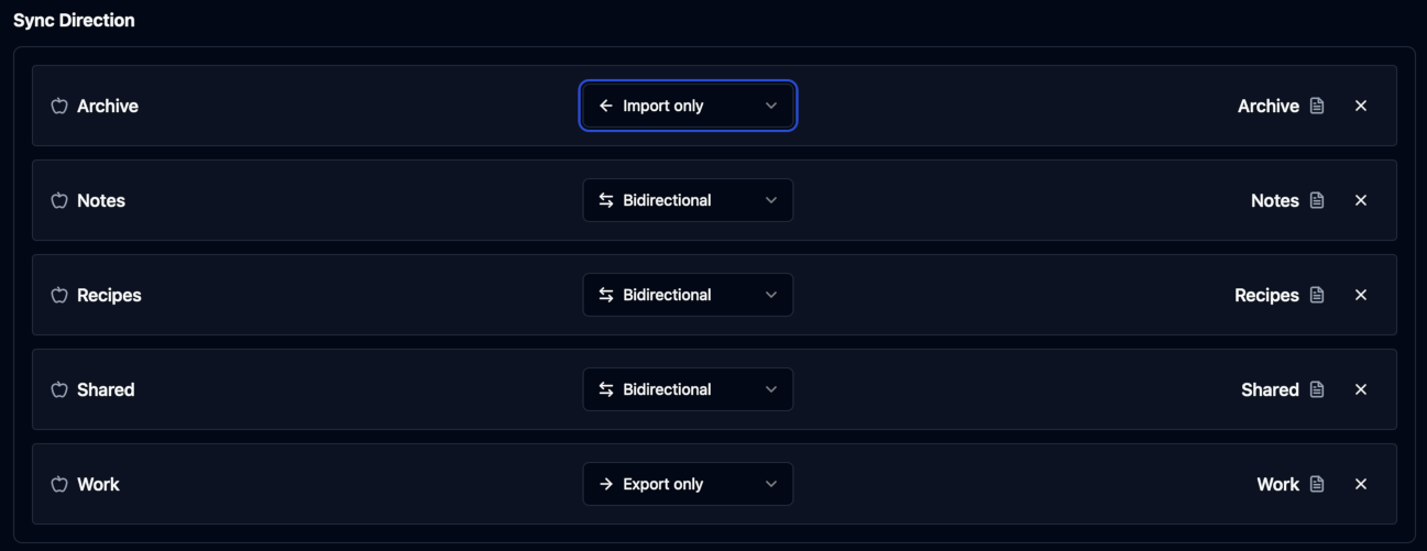 Notes Manual Mappings Direction