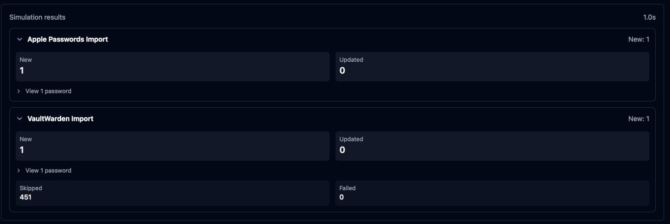Password Simulation Results