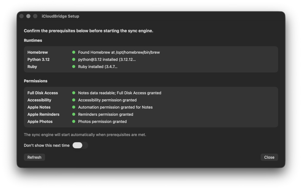 iCloudBridge Backend Starting