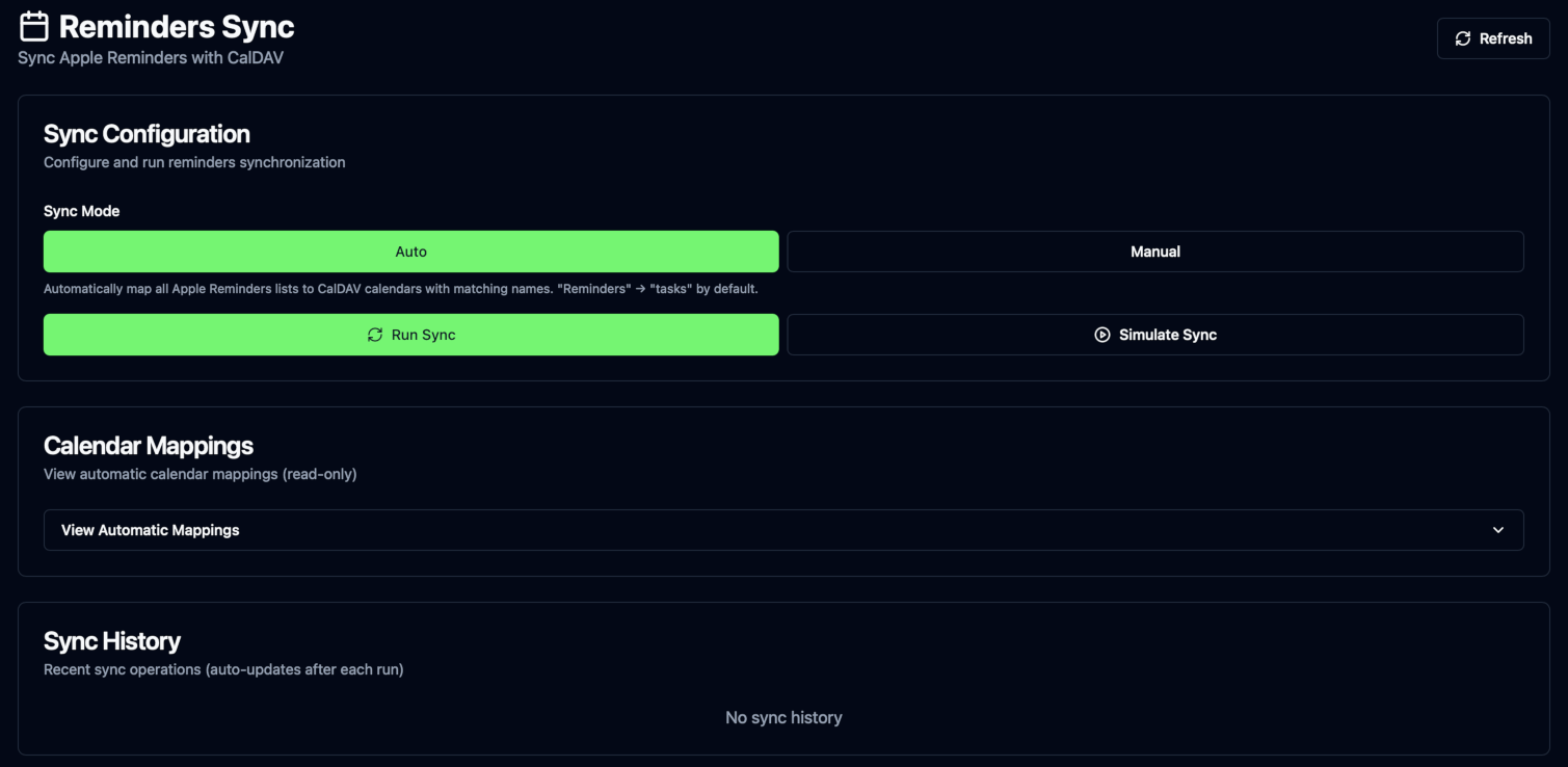 Reminders Page Overview